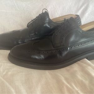 THOM McAN - Longwingtip gunboats, black, semi-brogues, size 12D